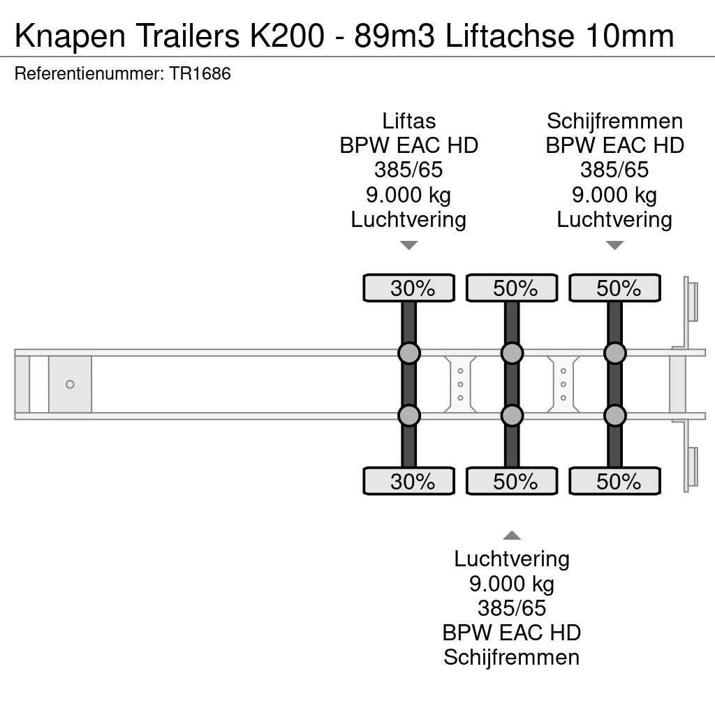 Knapen Trailers K200 - 89m3 Liftachse 10mm Semi-reboques pisos móveis