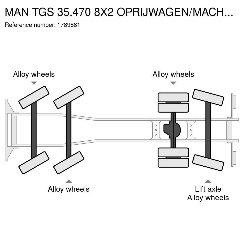 MAN TGS 35.470 8X2 OPRIJWAGEN/MACHINE TRANSPORTER/PLAT Vehicle transporters