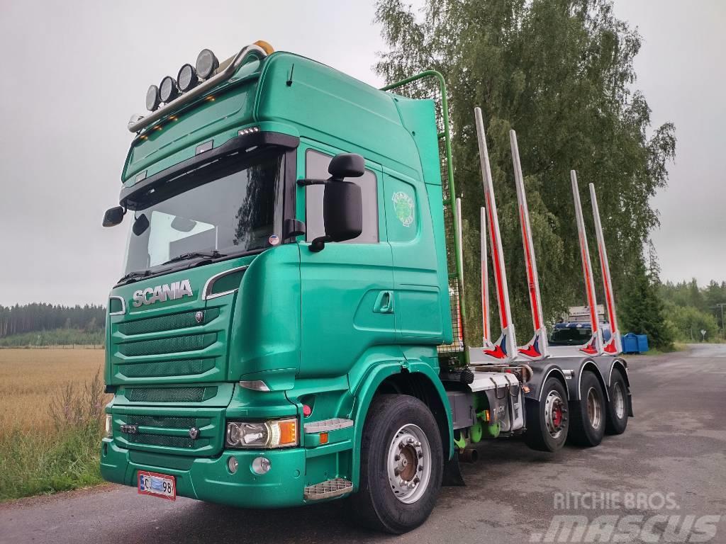 Scania R730 8x4 puuvarustus,euro 5 Caminhões de transporte de troncos