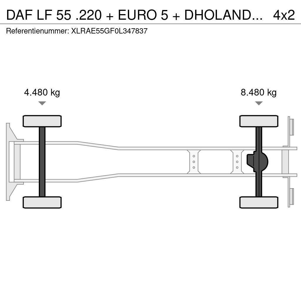 DAF LF 55 .220 + EURO 5 + DHOLANDIA LIFT 12T Camiões de chassis e cabine