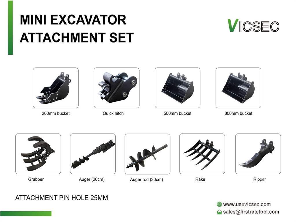  VICSEC Quantity of (9) Excavator Attac ... Outros componentes