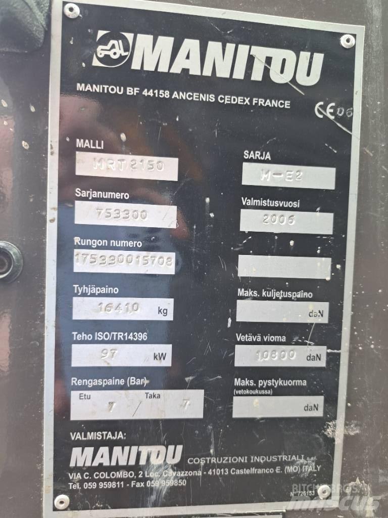 Manitou MRT 2150 Manipulador telescópico