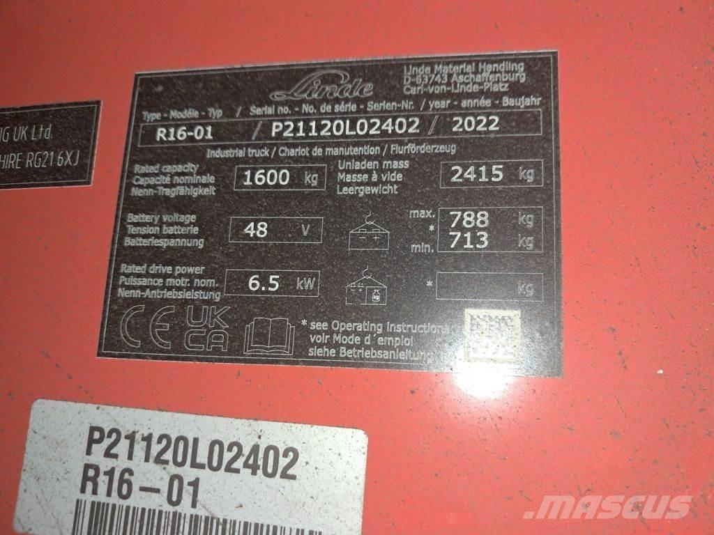Linde R16-01 Empilhadores eléctricos