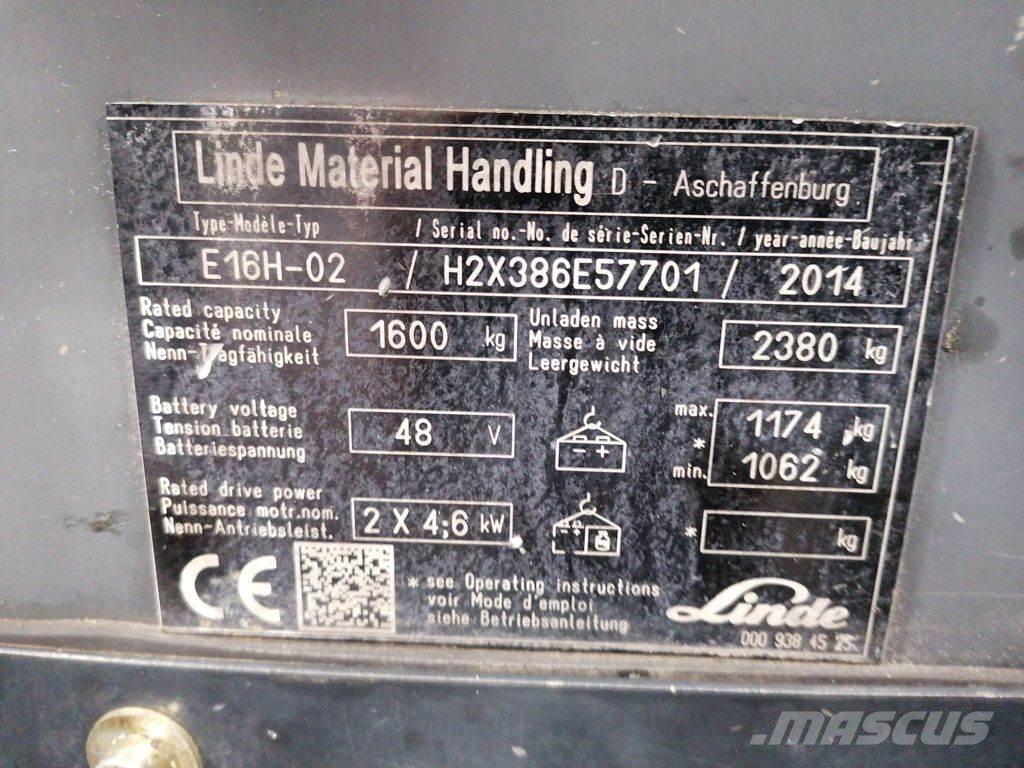 Linde E16H-02 Empilhadores eléctricos