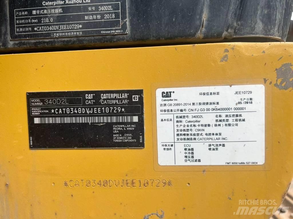 CAT 340D2L Escavadeiras de esteiras