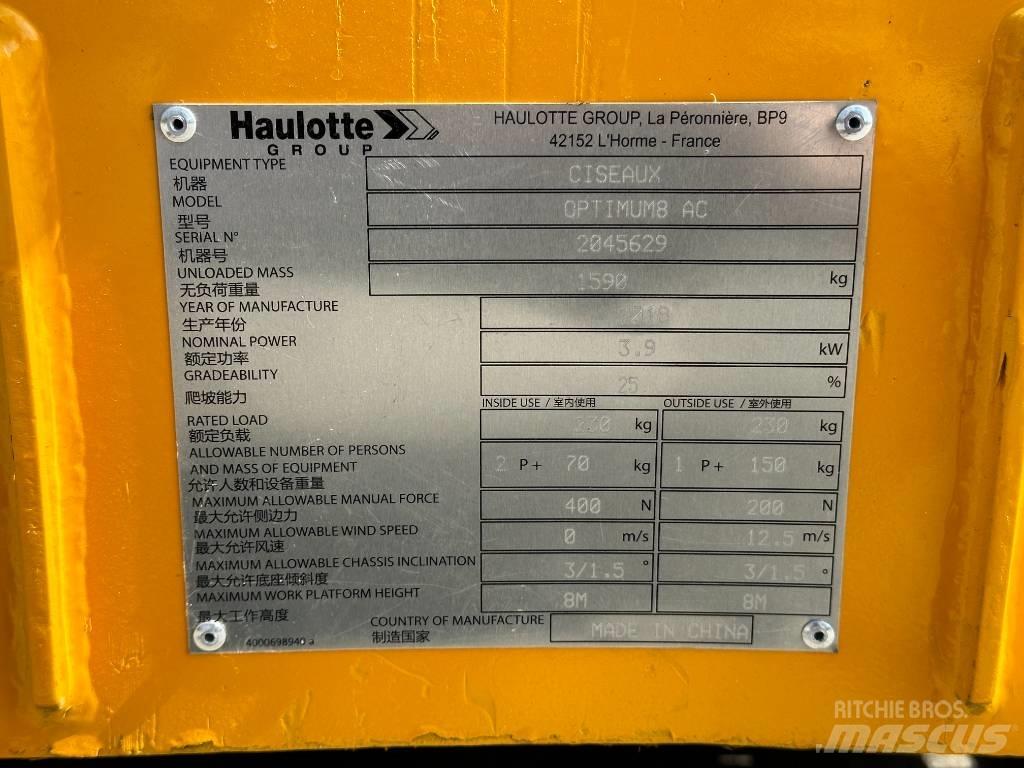 Haulotte OPTIMUM 8 Elevadores de tesoura
