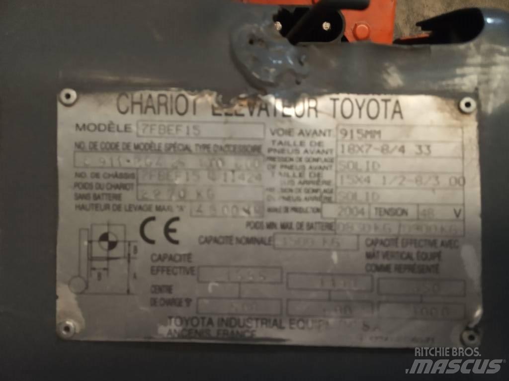 Toyota 7FBEF15 Empilhadores eléctricos