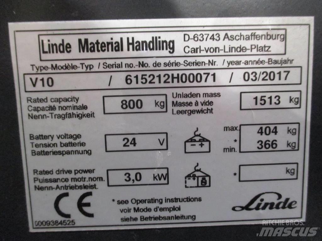Linde V 10 Preparadoras de encomendas de alta elevação