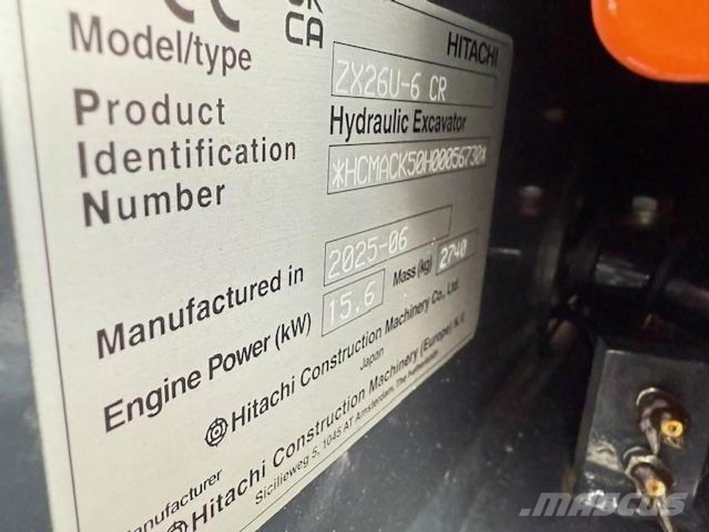 Hitachi ZX26 U-6 Miniescavadeiras
