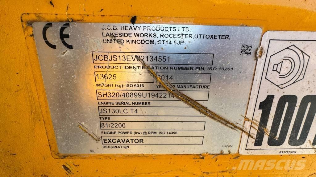 JCB JS 130 LC Escavadeiras de esteiras