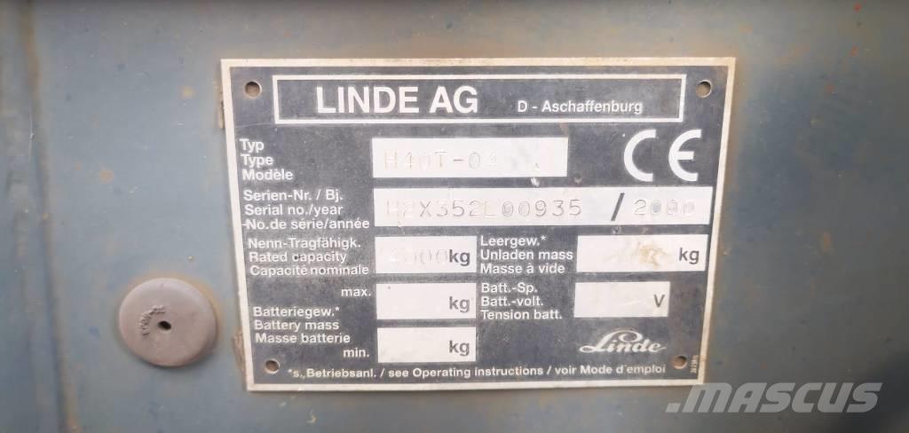 Linde H40T-01 Empilhadores a gás