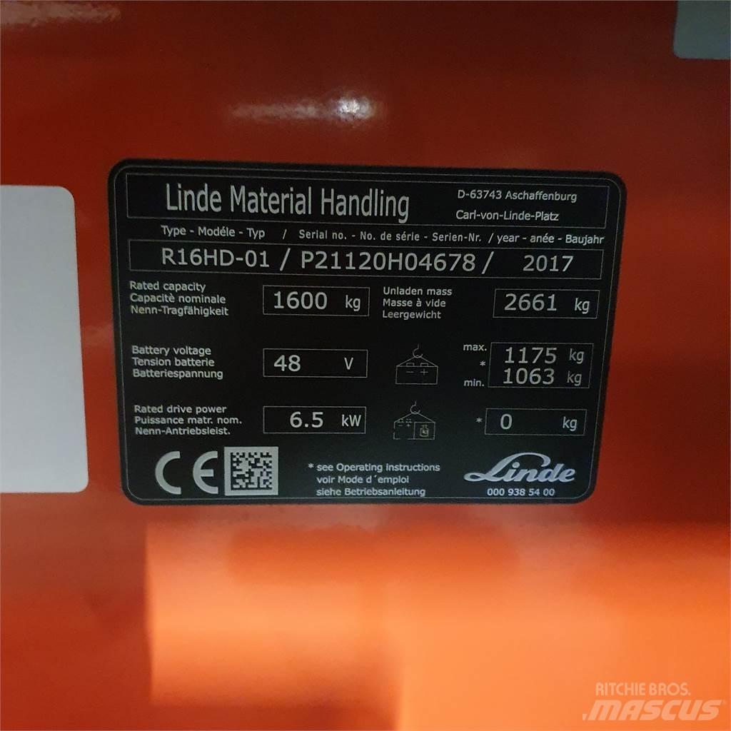 Linde R16HD Empilhadores Elevadores