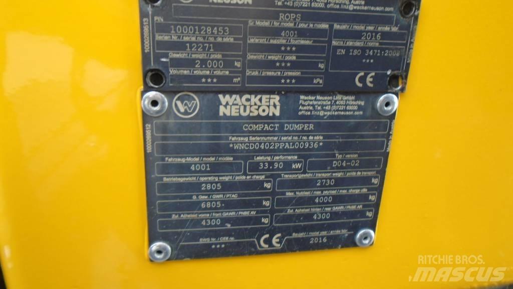 Wacker Neuson 4001 s Dumpers de obras
