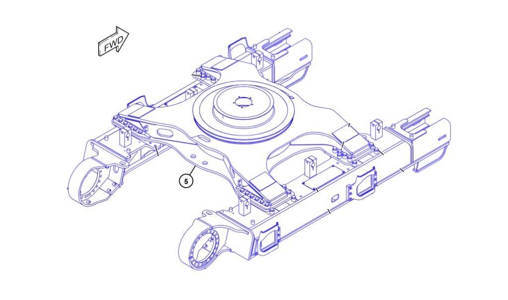 CAT 374 F L Chassis e suspensões