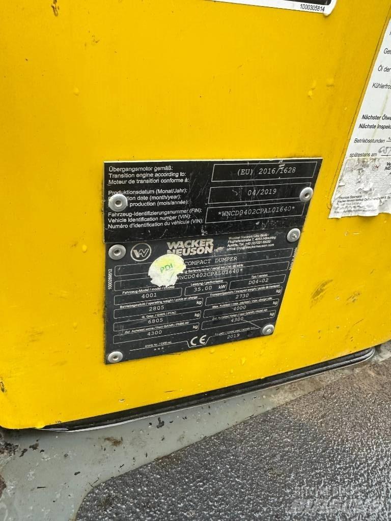 Wacker Neuson 4001 Dumpers de obras