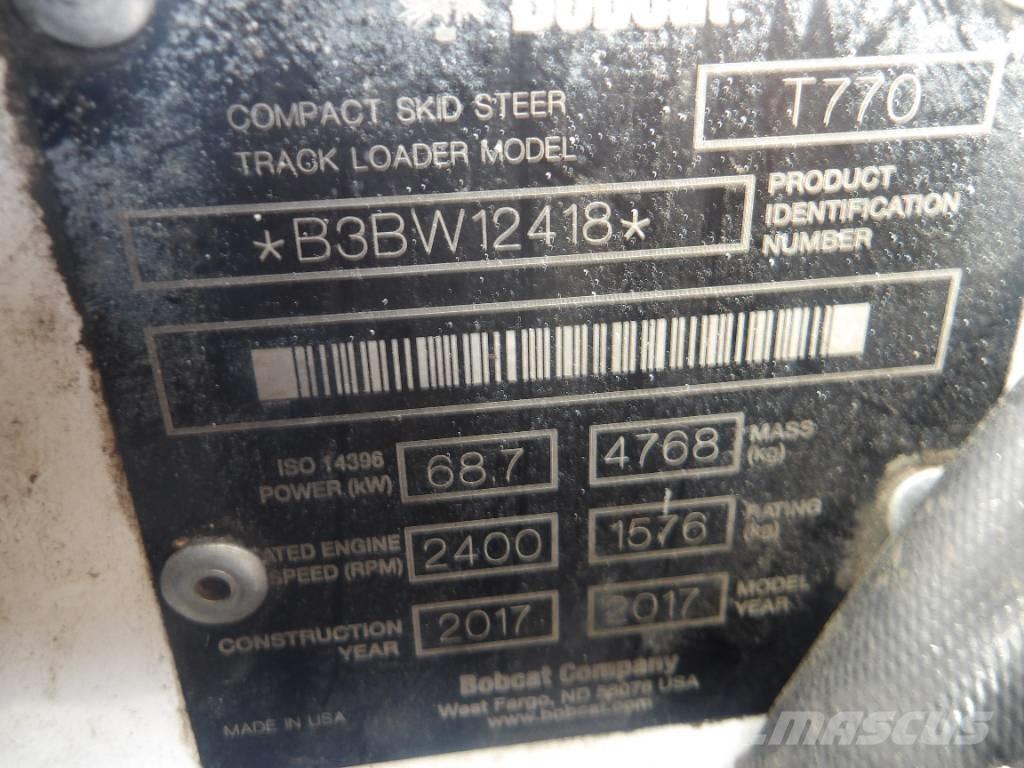 Bobcat T 770 Carregadoras de lagartas