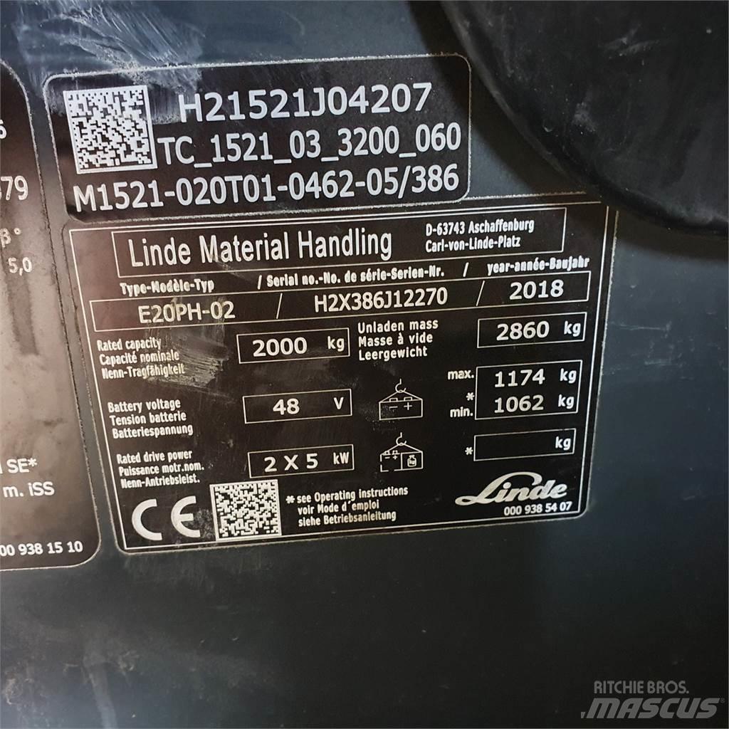 Linde E20PH Empilhadores eléctricos