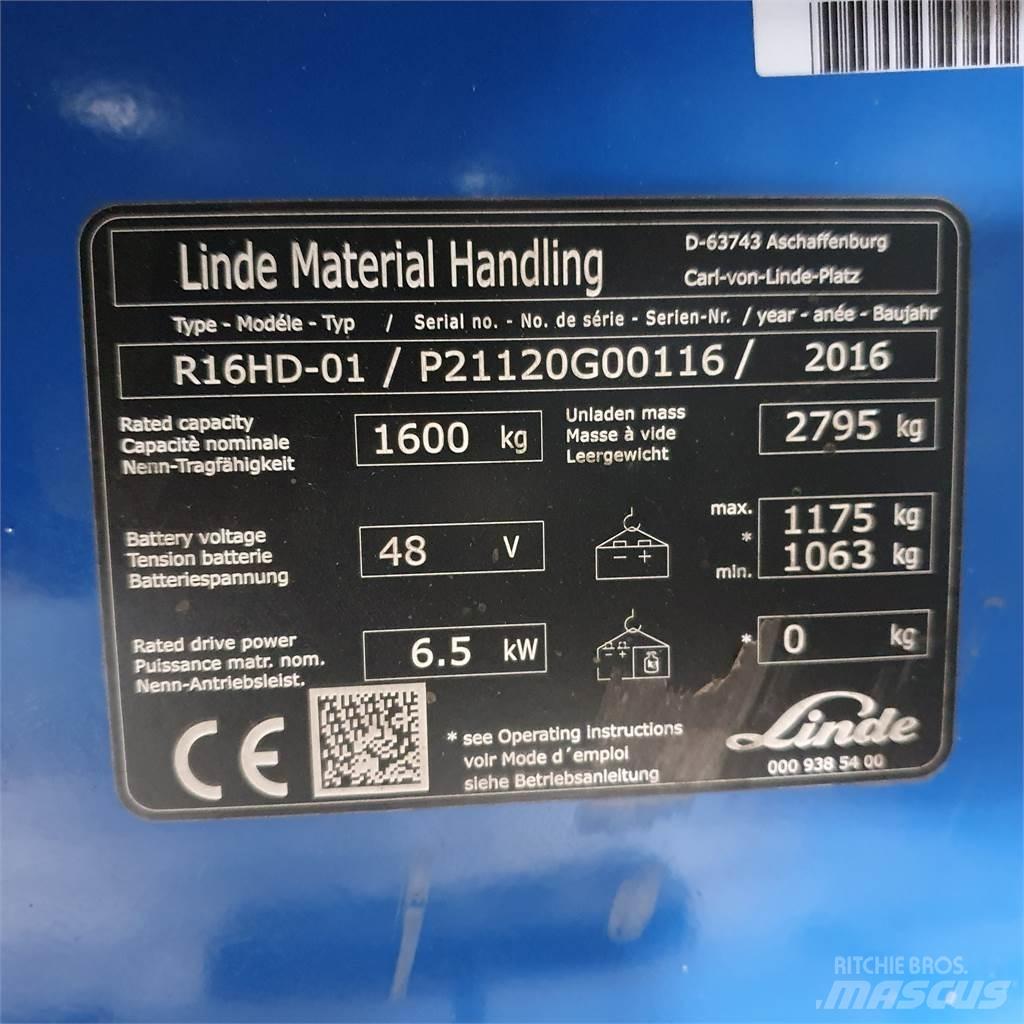 Linde R16HD Empilhadores Elevadores