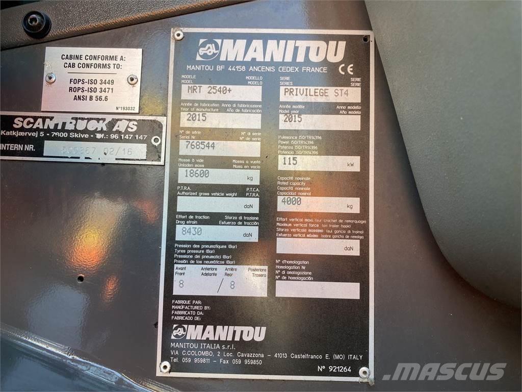 Manitou MRT2540MS Manipulador telescópico