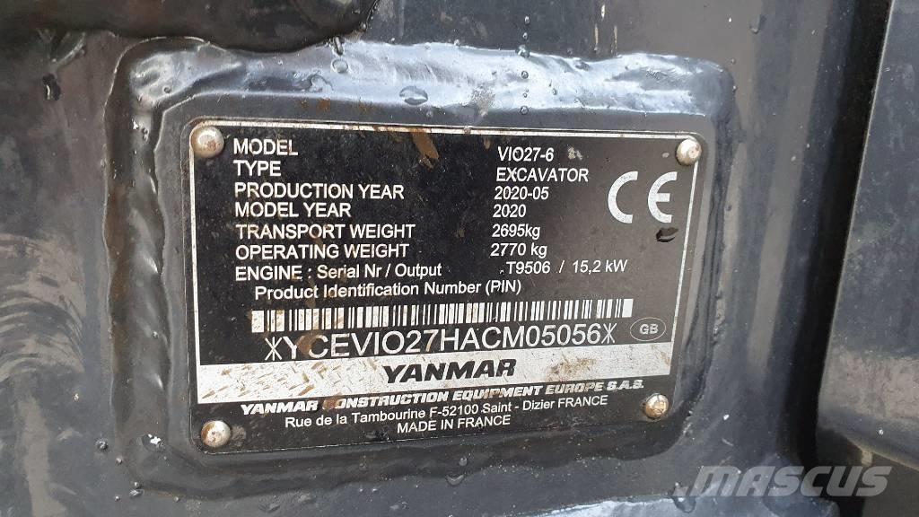 Yanmar VIO 27-6 Miniescavadeiras