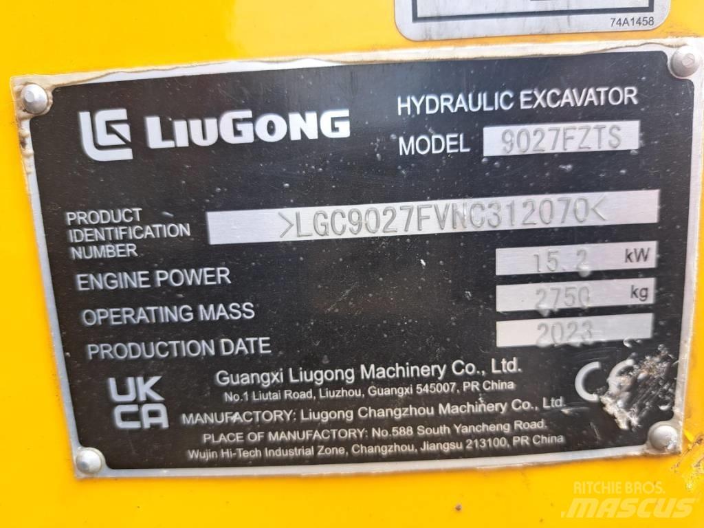 LiuGong 9027 FZTS Miniescavadeiras