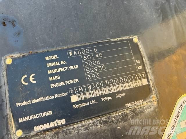 Komatsu WA 600-6 Carregadeiras de rodas