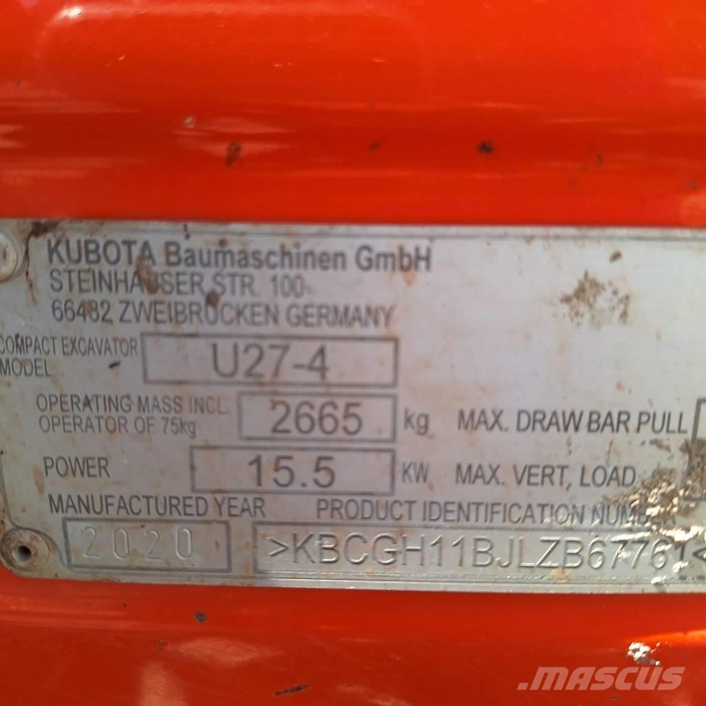 Kubota U 27-4 Miniescavadeiras