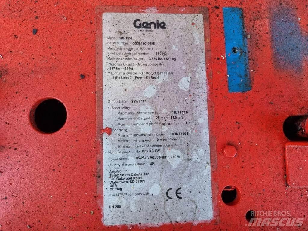 Genie GS1932 Elevadores de tesoura