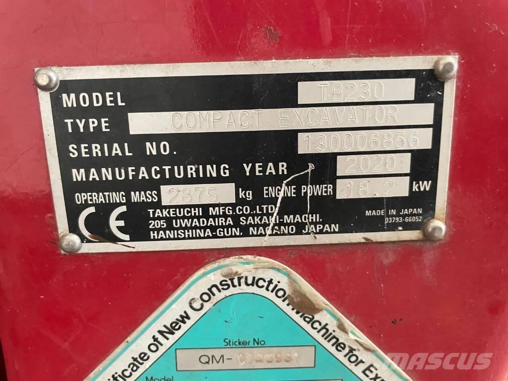 Takeuchi TB 230 Miniescavadeiras