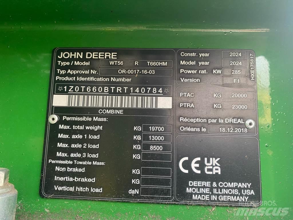 John Deere T 660 I Ceifeiras debulhadoras