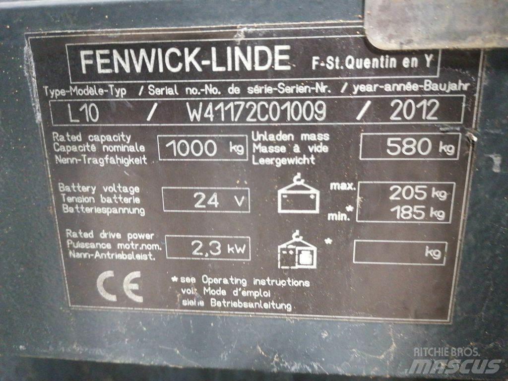 Linde L10 Empilhador para operador externo