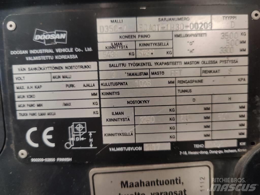 Doosan D 35 C-7 Empilhadores Diesel