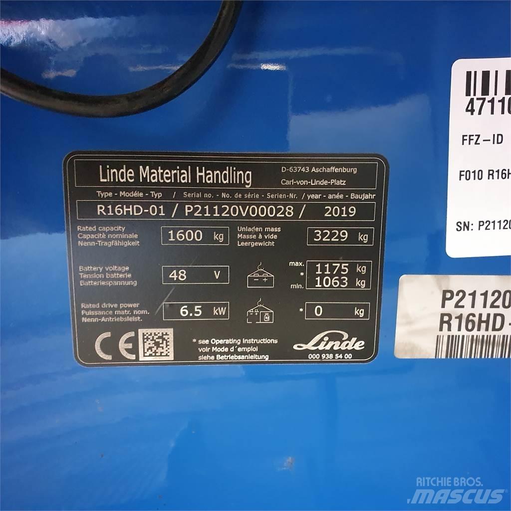 Linde R16HD Empilhadores Elevadores