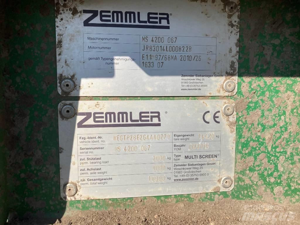 Zemmler MS4200 Crivos móveis