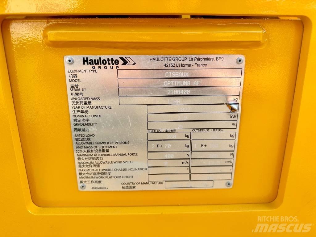 Haulotte OPTIMUM 8 Elevadores de tesoura