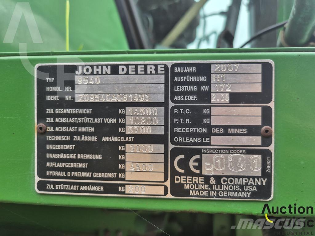 John Deere 9540 Ceifeiras debulhadoras