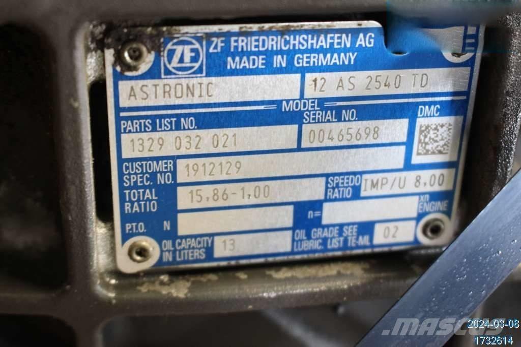 DAF XF 510 Caixas de velocidades