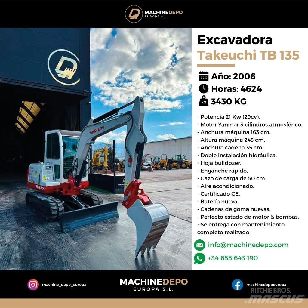 Takeuchi TB 135 Miniescavadeiras