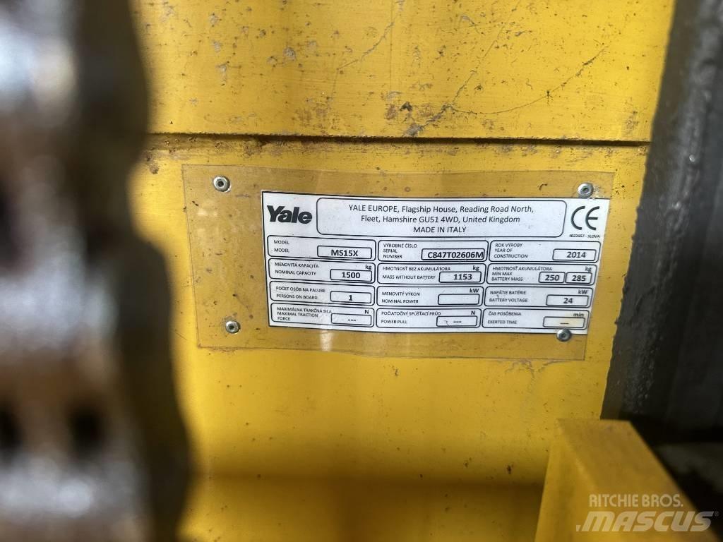 Yale ms15x Empilhador para operador externo