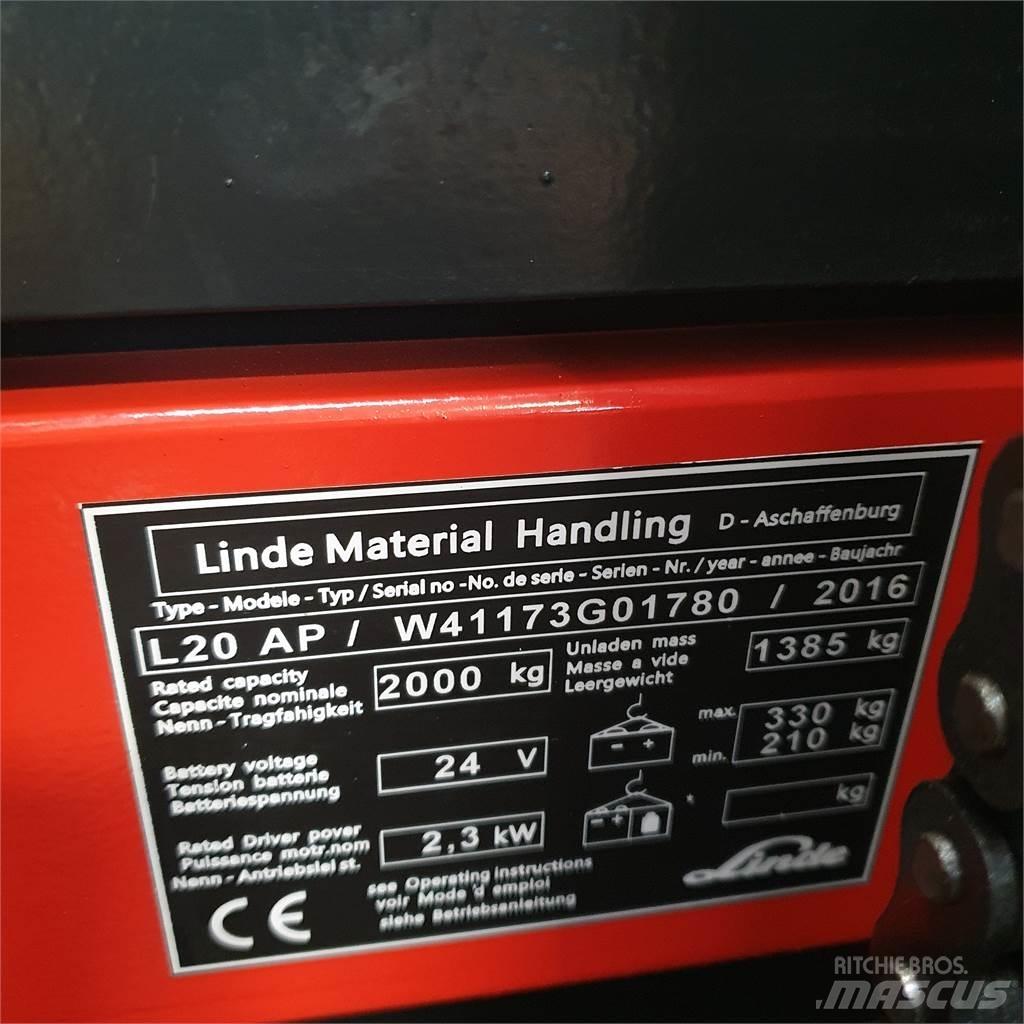 Linde L20APi Empilhador para operador externo