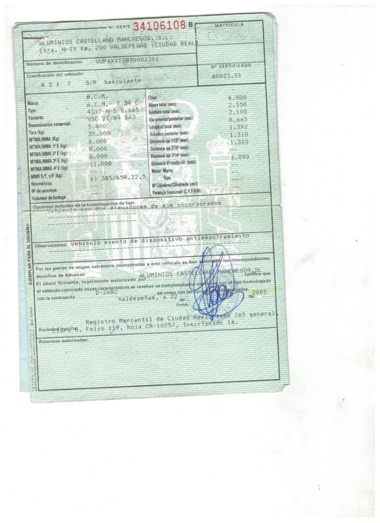ACM T34C Semi Reboques Basculantes
