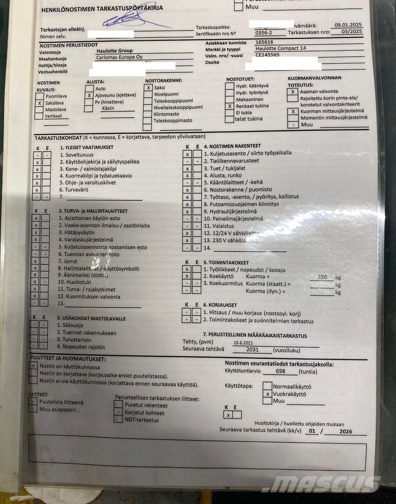Haulotte Compact 14 Elevadores de tesoura