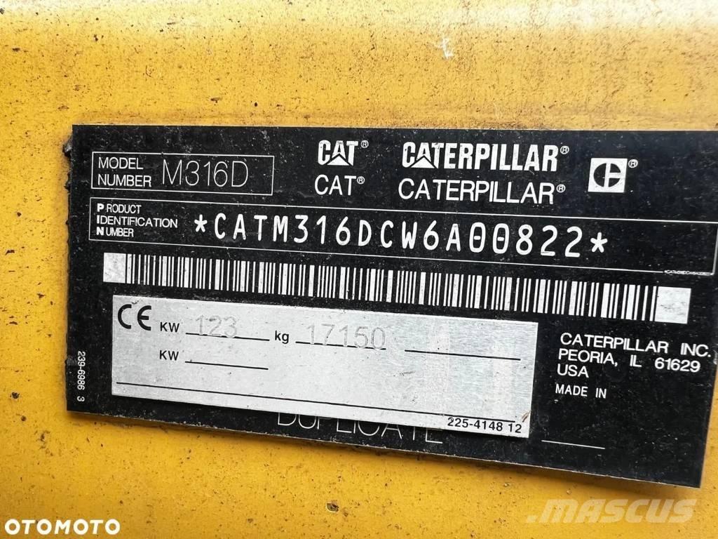 CAT M 316 D Escavadoras de rodas