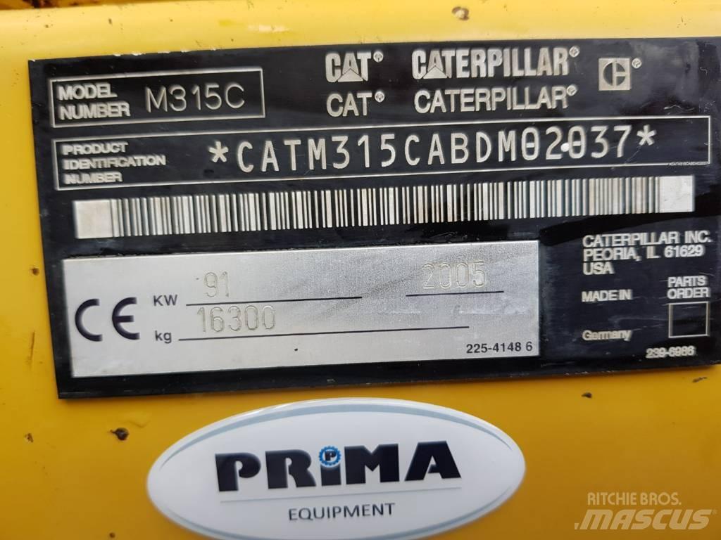 CAT M315C Outriggers Chassis e suspensões
