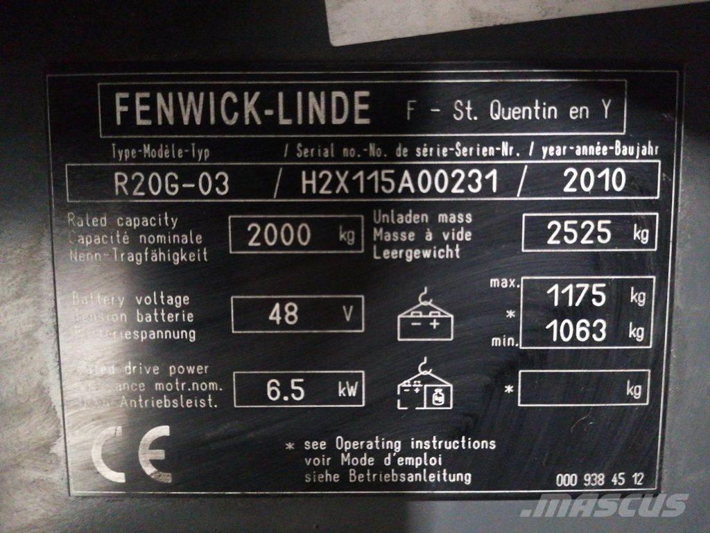 Linde R20G-03 Empilhadores Elevadores