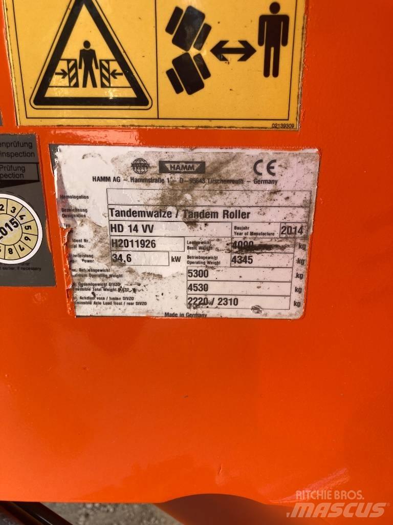 Hamm HD 14 VV Cilindros Compactadores tandem