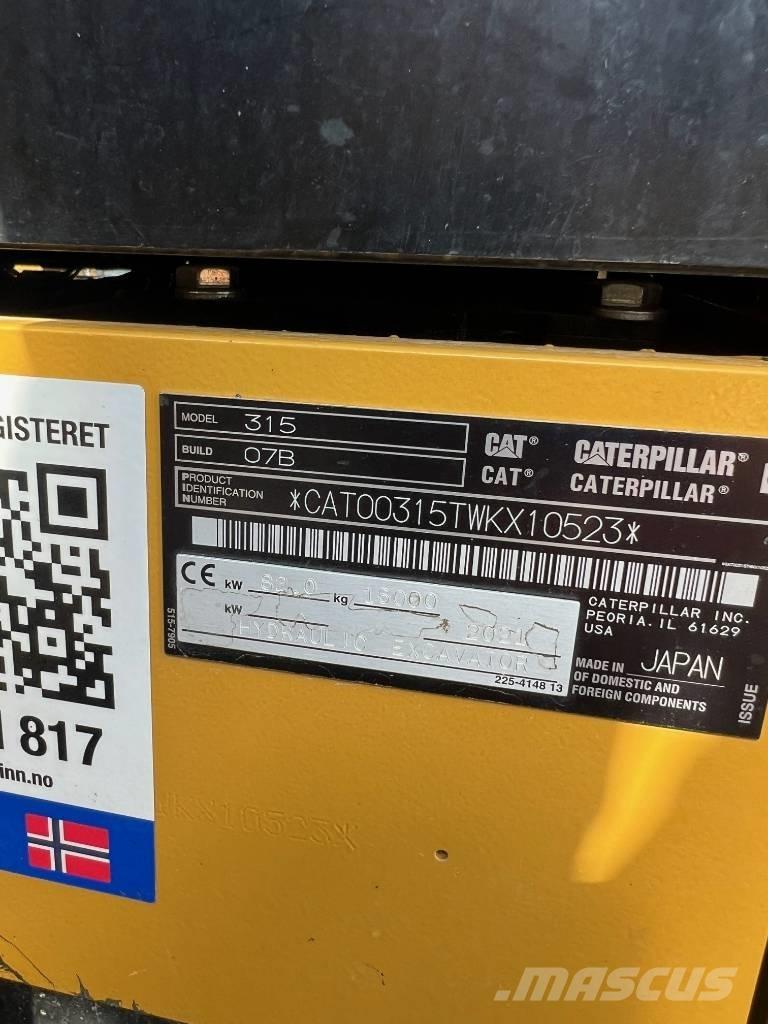 CAT 315 Escavadeiras de esteiras