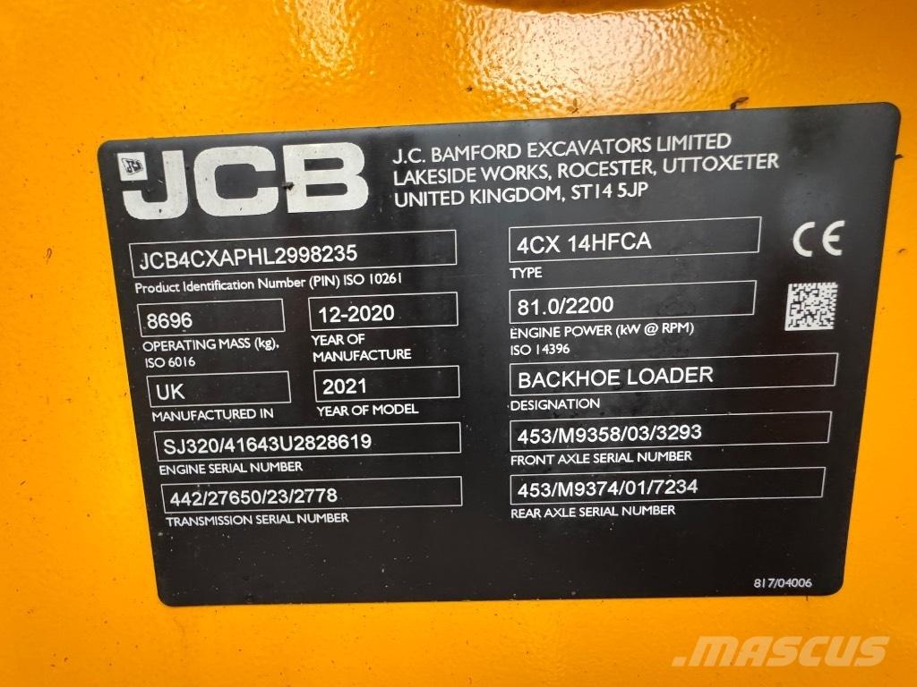 JCB 4 CX 14 Retroescavadeiras