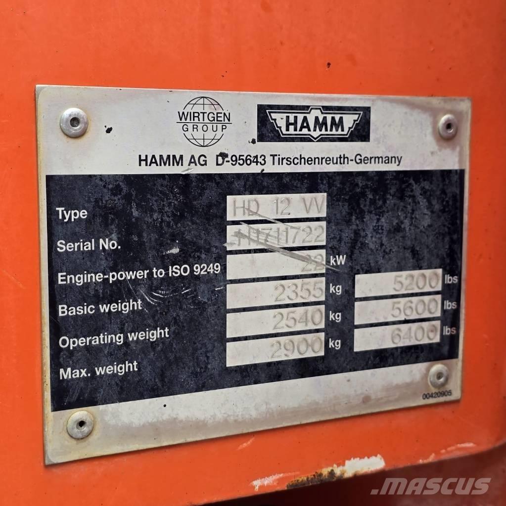 Hamm HD 12 VV Cilindros Compactadores tandem