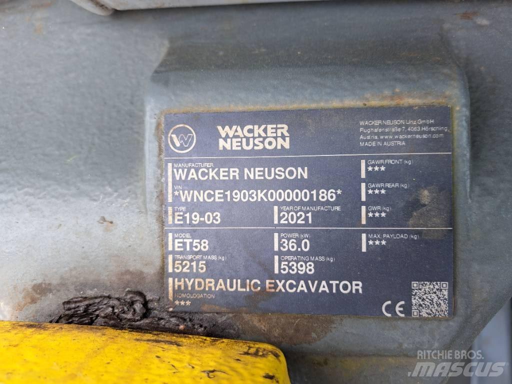Wacker Neuson ET58 Escavadeiras de esteiras